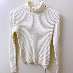 Tommy Hilfiger: Cream Turtle Neck, Small